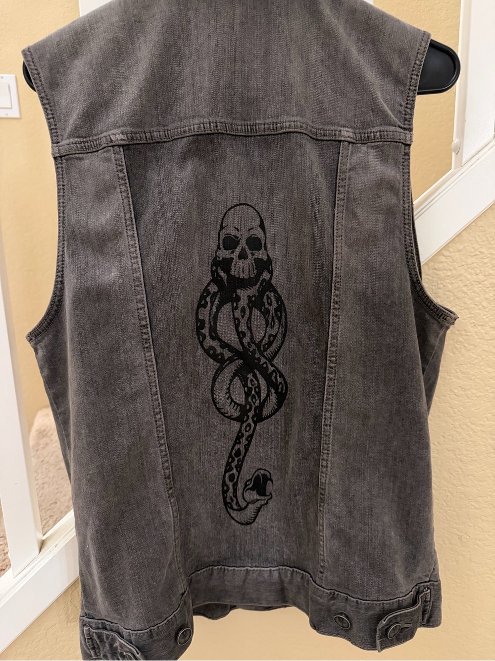 Harry Potter hot topic exclusive collection  Denim Vest - Charcoal Gray